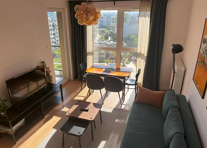 Panorama Elegance - 2km Od Plazy - Rent A 公寓 格但斯克